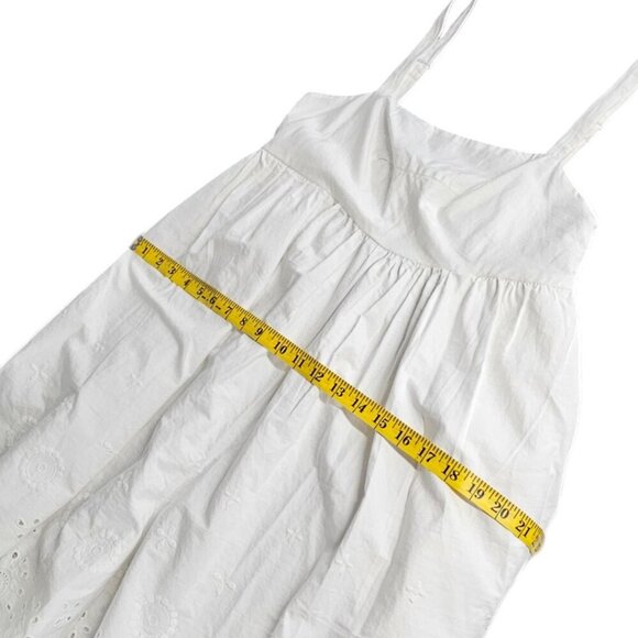 Anthropologie Maeve Sleeveless Eyelet Romper Size Small White Embroidered NWT - Picture 8 of 13